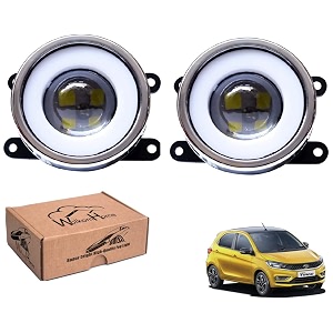 wolkomhome car fog light with projector 3x1 led drl car light accessories for tiago 2020