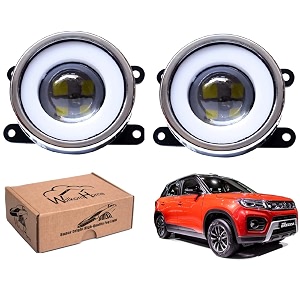 wolkomhome car fog light with projector 3x1 led drl car light accessories for vitara brezza 2020