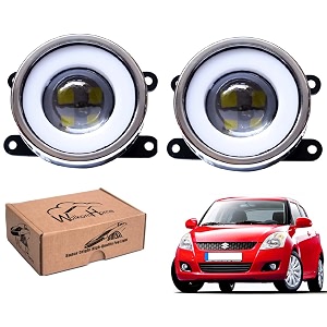 wolkomhome car fog light with projector 3x1 led drl car light accessories for swift type-2