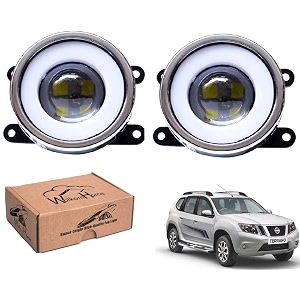 wolkomhome car fog light with projector 3x1 led drl car light accessories for terrano