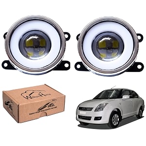 wolkomhome car fog light with projector 3x1 led drl car light accessories for swift dzire 2017