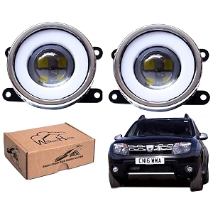 wolkomhome car fog light with projector 3x1 led drl car light accessories for duster t2