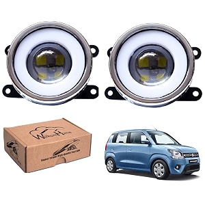 wolkomhome car fog light with projector 3x1 led drl car light accessories for wagonr 2019 to 2022