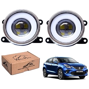 wolkomhome car fog light with projector 3x1 led drl car light accessories for baleno rs 2019