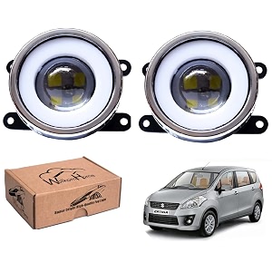wolkomhome car fog light with projector 3x1 led drl car light accessories for ertiga type-1