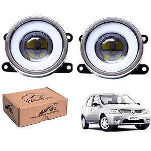 wolkomhome car fog light with projector 3x1 led drl car light accessories for logan