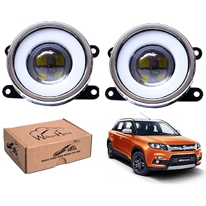 wolkomhome car fog light with projector 3x1 led drl car light accessories for vitara brezza