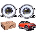 WolkomHome Car Fog Light With PROJECTOR 3X1 LED DRL Car Light Accessories for Vitara Brezza 2020