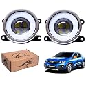 WolkomHome Car Fog Light With PROJECTOR 3X1 LED DRL Car Light Accessories for Kwid