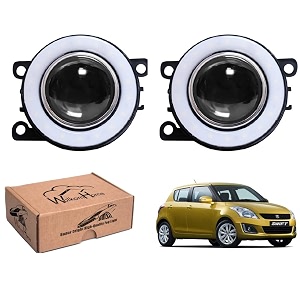 wolkomhome car fog light with projector angle drl car light accessories for swift 2015