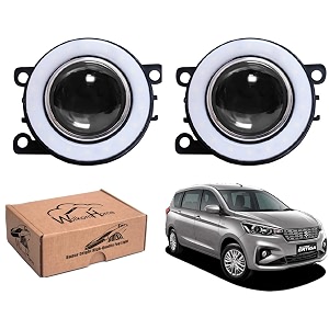 wolkomhome car fog light with projector angle drl car light accessories for ertiga 2019