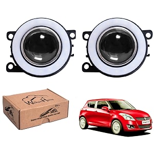 wolkomhome car fog light with projector angle drl car light accessories for swift type-3