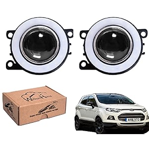 wolkomhome car fog light with projector angle drl car light accessories for ecosport old