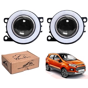 wolkomhome car fog light with projector angle drl car light accessories for ecosport new
