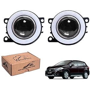 wolkomhome car fog light with projector angle drl car light accessories for s cross