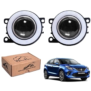 wolkomhome car fog light with projector angle drl car light accessories for baleno rs 2019