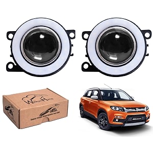wolkomhome car fog light with projector angle drl car light accessories for vitara brezza