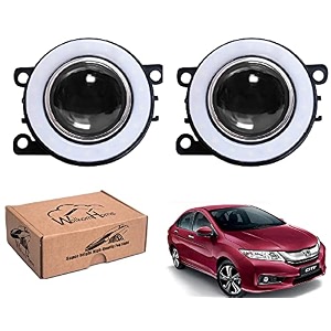 wolkomhome car fog light with projector angle drl car light accessories for city idtec
