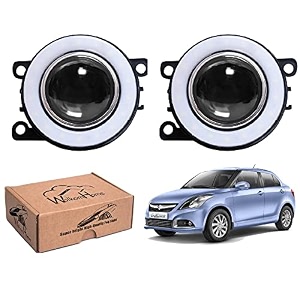 wolkomhome car fog light with projector angle drl car light accessories for dzire 2015