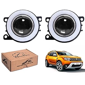 wolkomhome car fog light with projector angle drl car light accessories for duster2016