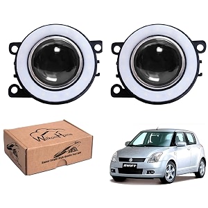 wolkomhome car fog light with projector angle drl car light accessories for swift type-1