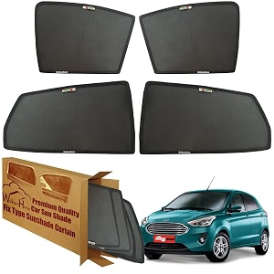wolkomhome car window sun shade protector curtains set of 4 pc for aspire 2019