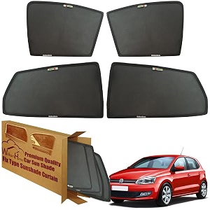 wolkomhome car window sun shade protector curtains set of 4 pc for polo