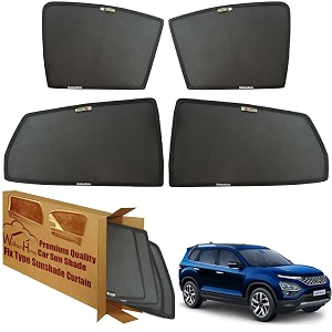 wolkomhome car window sun shade protector curtains set of 6 pc for safari 2021 to 23 set of 6