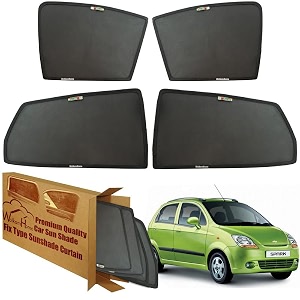 wolkomhome car window sun shade protector curtains set of 4 pc for spark