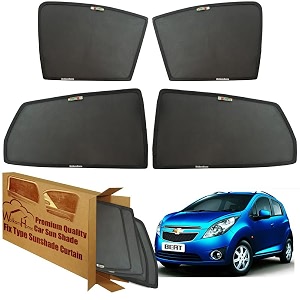 wolkomhome car window sun shade protector curtains set of 4 pc for beat