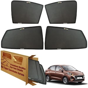 wolkomhome car window sun shade protector curtains set of 4 pc for aura