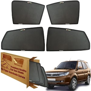wolkomhome car window sun shade protector curtains set of 6 pc for safari storme set of 6