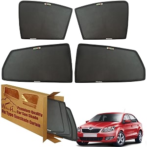 wolkomhome car window sun shade protector curtains set of 4 pc for rapid 2012