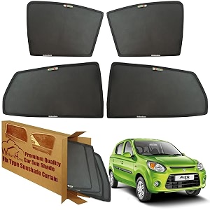 wolkomhome car window sun shade protector curtains set of 4 pc for new alto 800