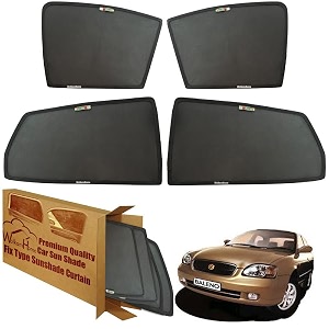 wolkomhome car window sun shade protector curtains set of 4 pc for baleno old