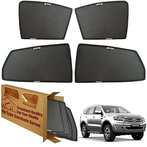 wolkomhome car window sun shade protector curtains set of 4 pc for endeavour 2021