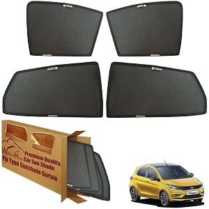 wolkomhome car window sun shade protector curtains set of 4 pc for tiago 2020