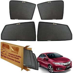 wolkomhome car window sun shade protector curtains set of 4 pc for city idtec 2016