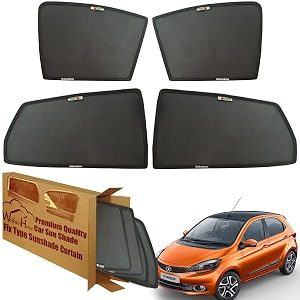 wolkomhome car window sun shade protector curtains set of 4 pc for tiago 2019