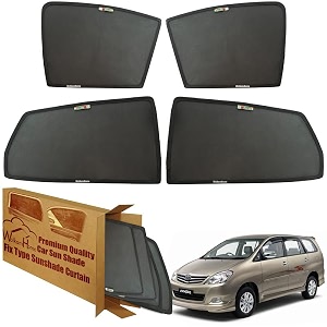 wolkomhome car window sun shade protector curtains set of 6 pc for innova set of 6