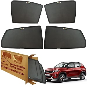 wolkomhome car window sun shade protector curtains set of 4 pc for sonet