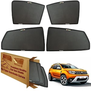 wolkomhome car window sun shade protector curtains set of 4 pc for duster2016