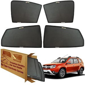 wolkomhome car window sun shade protector curtains set of 4 pc for duster t2