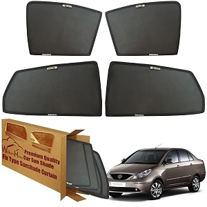 wolkomhome car window sun shade protector curtains set of 4 pc for indigo