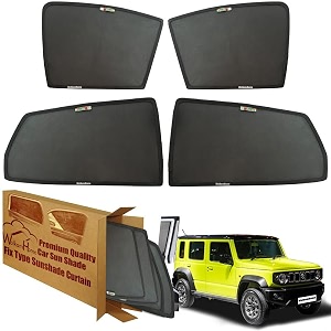 wolkomhome car window sun shade protector curtains set of 6 pc for jimny set of 6