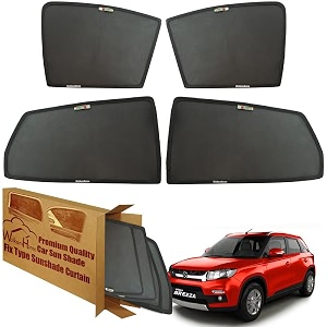 wolkomhome car window sun shade protector curtains set of 4 pc for brezza old