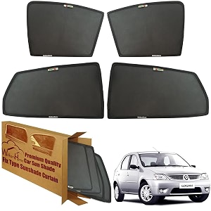 wolkomhome car window sun shade protector curtains set of 4 pc for logan