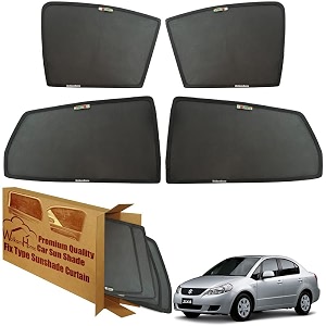 wolkomhome car window sun shade protector curtains set of 4 pc for sx4