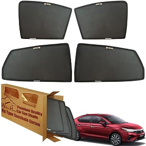 wolkomhome car window sun shade protector curtains set of 4 pc for new city 2023
