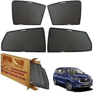wolkomhome car window sun shade protector curtains set of 6 pc for rumion set of 6